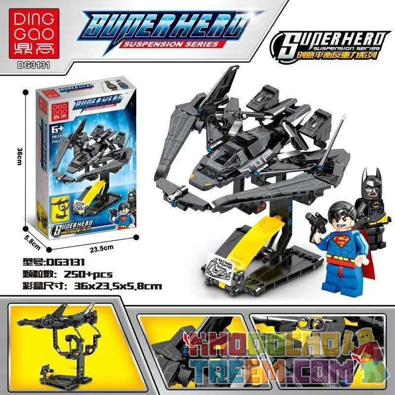 DINGGAO DG3131 3131 non  BATMAN FIGHTER. bộ đồ chơi xếp lắp ráp ghép mô hình Minecraft SUPER HEROE SUSPENSON Game Xây Dựng 250 khối