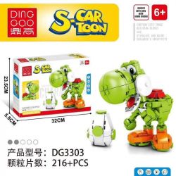 DINGGAO DG3303 3303 PRCK 69856-3 non  YIZHEN. bộ đồ chơi xếp lắp ráp ghép mô hình Super Mario S-CARTOON YOSHI Thợ Sửa Ống Nước 216 khối
