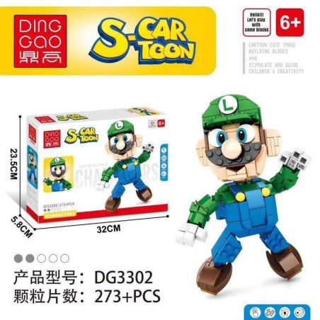 DINGGAO DG3302 3302 non  LOUIS. bộ đồ chơi xếp lắp ráp ghép mô hình Super Mario S-CARTOON Thợ Sửa Ống Nước 273 khối