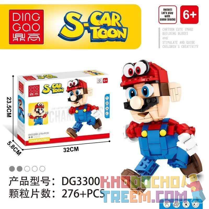 DINGGAO DG3300 3300 non  MARIO. bộ đồ chơi xếp lắp ráp ghép mô hình Super Mario S-CARTOON Thợ Sửa Ống Nước 276 khối