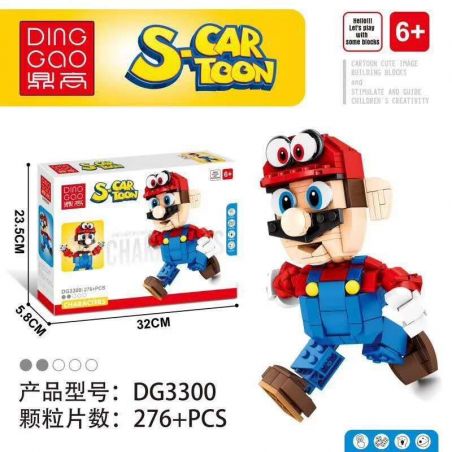 DINGGAO DG3300 3300 non  MARIO. bộ đồ chơi xếp lắp ráp ghép mô hình Super Mario S-CARTOON Thợ Sửa Ống Nước 276 khối