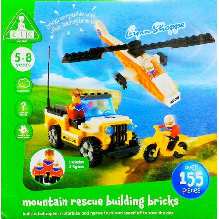 ELC 140202 non  CỨU HỘ NÚI bộ đồ chơi xếp lắp ráp ghép mô hình City MOUNTAIN RESCUE BUILDING BRICKS Thành Phố 155 khối