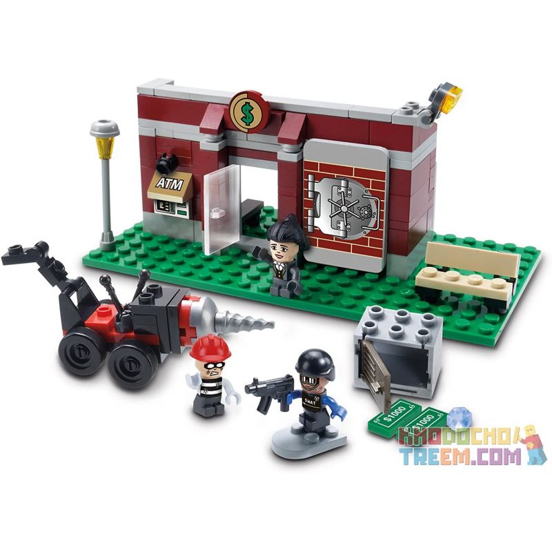 KRE-O A3253 3253 non  CƯƠP NGÂN HANG bộ đồ chơi xếp lắp ráp ghép mô hình Movie & Game BANK BANDIT BUST Phim Và Trò Chơi 152 khối