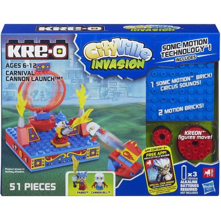 KRE-O A5858 5858 non  CARNIVAL CANNON RA MẮT bộ đồ chơi xếp lắp ráp ghép mô hình Movie & Game CARNIVAL CANNON LAUNCH Phim Và Trò Chơi 51 khối