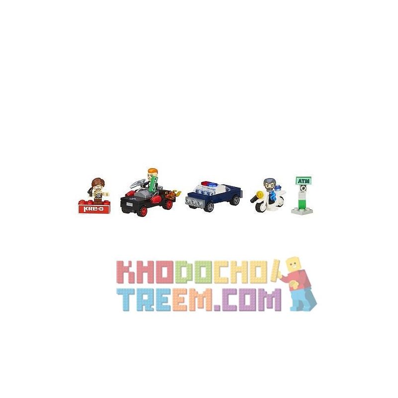 KRE-O A4913 4913 non  RƯỢT ĐUỔI TRÊN PHỐ bộ đồ chơi xếp lắp ráp ghép mô hình City CITY STREET CHASE Thành Phố 95 khối