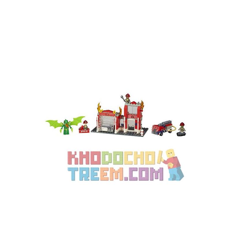 KRE-O A3248 3248 non  CỤC CỨU HỎA DRAGON. bộ đồ chơi xếp lắp ráp ghép mô hình Fire Rescure FIRE STATION DRAGON ATTACK 177 khối