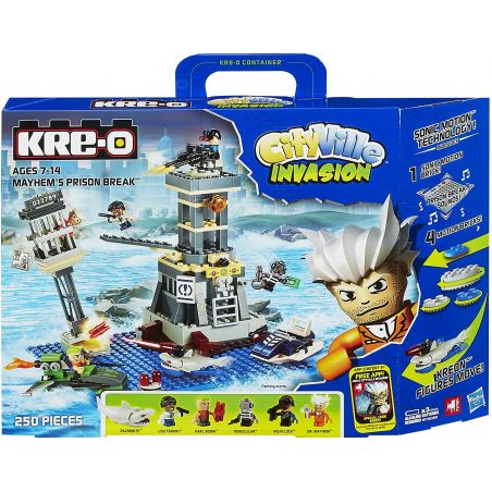 KRE-O A6930 6930 non  TRỐN THOÁT ĐIÊN CUỒNG bộ đồ chơi xếp lắp ráp ghép mô hình Movie & Game MAYHEM'S PRISON BREAK Phim Và Trò Chơi 250 khối