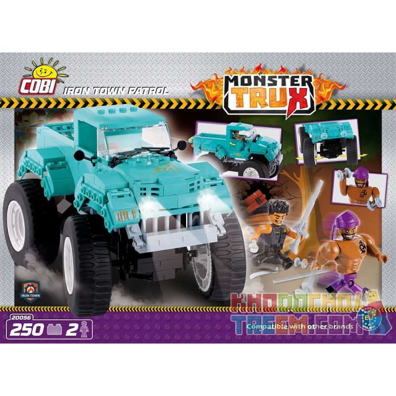 COBI 20056 non  TUẦN TRA THỊ TRẤN SẮT bộ đồ chơi xếp lắp ráp ghép mô hình Town IRON TOWN PATROL 250 khối
