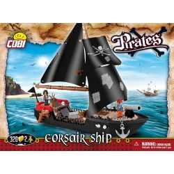 COBI 6020 non  TÀU CƯỚP BIỂN bộ đồ chơi xếp lắp ráp ghép mô hình Pirates Of The Caribbean CORSAIR SHIP Cướp Biển Vùng Caribe 320 khối