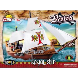 COBI 6018 non  TÀU HOÀNG GIA bộ đồ chơi xếp lắp ráp ghép mô hình Pirates Of The Caribbean ROYAL SHIP Cướp Biển Vùng Caribe 350 khối