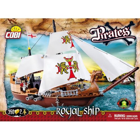 COBI 6018 non  TÀU HOÀNG GIA bộ đồ chơi xếp lắp ráp ghép mô hình Pirates Of The Caribbean ROYAL SHIP Cướp Biển Vùng Caribe 350 khối