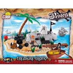 COBI 6013 non  ĐẢO KHO BÁU bộ đồ chơi xếp lắp ráp ghép mô hình Pirates Of The Caribbean TREASURE ISLAND Cướp Biển Vùng Caribe 160 khối
