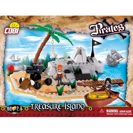 COBI 6013 non  ĐẢO KHO BÁU bộ đồ chơi xếp lắp ráp ghép mô hình Pirates Of The Caribbean TREASURE ISLAND Cướp Biển Vùng Caribe 160 khối