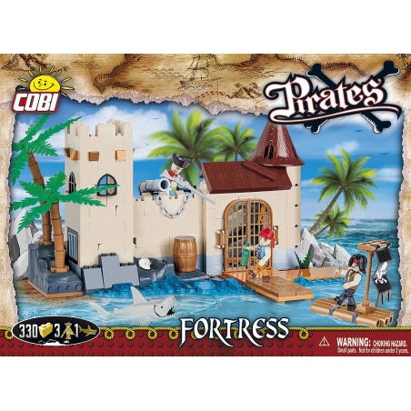 COBI 6015 non  PHÁO ĐÀI bộ đồ chơi xếp lắp ráp ghép mô hình Pirates Of The Caribbean FORTRESS Cướp Biển Vùng Caribe 330 khối