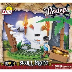 COBI 6012 non  ĐẢO ĐẦU LÂU bộ đồ chơi xếp lắp ráp ghép mô hình Pirates Of The Caribbean SKULL ISLAND Cướp Biển Vùng Caribe 100 khối