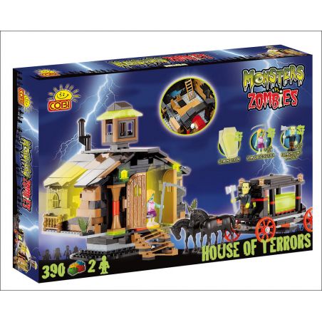 COBI 28390 non  NGÔI NHÀ KINH DỊ bộ đồ chơi xếp lắp ráp ghép mô hình HOUSE OF TERRORS 390 khối