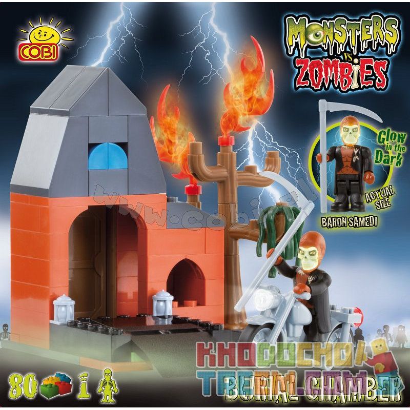 COBI 28080 non  PHÒNG CHÔN CẤT bộ đồ chơi xếp lắp ráp ghép mô hình BURIAL CHAMBER 80 khối