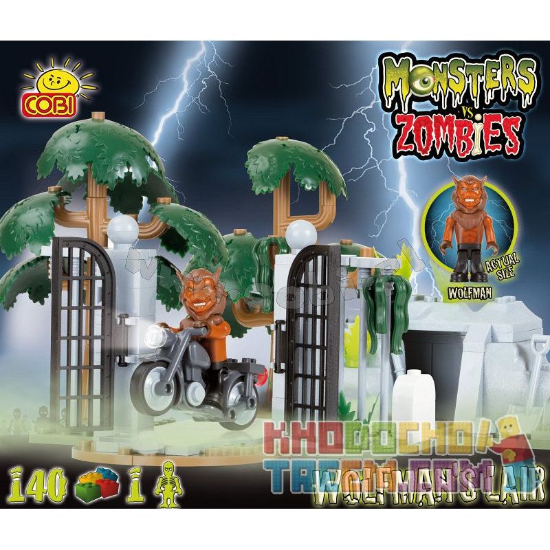 COBI 28142 non  NGƯỜI SÓI NÓI DỐI bộ đồ chơi xếp lắp ráp ghép mô hình WOLFMAN'S LAIR 140 khối