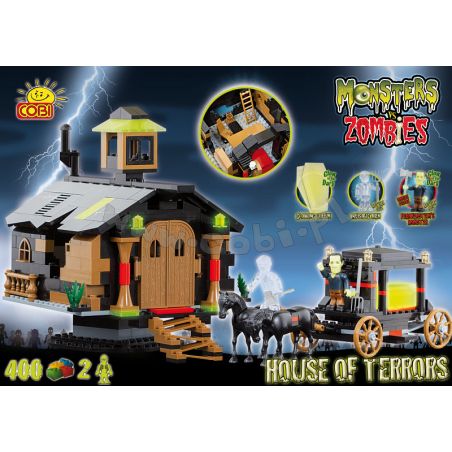 COBI 28400 non  NGÔI NHÀ KINH DỊ bộ đồ chơi xếp lắp ráp ghép mô hình HOUSE OF TERRORS 400 khối