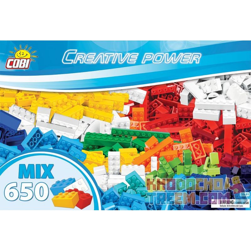COBI 20651 non  650 KHỐI KẾT HỢP bộ đồ chơi xếp lắp ráp ghép mô hình Creator 650 BLOCKS MIX Sáng Tạo 650 khối