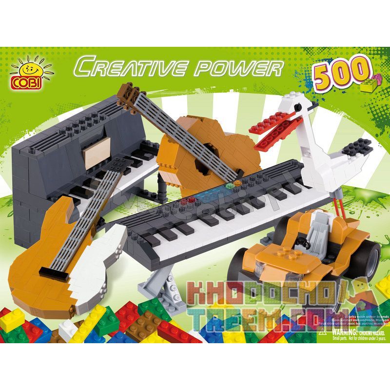 COBI 20502 non  500 KHỐI - ÂM NHẠC bộ đồ chơi xếp lắp ráp ghép mô hình Creator 500 BLOCKS - MUSIC Sáng Tạo 500 khối