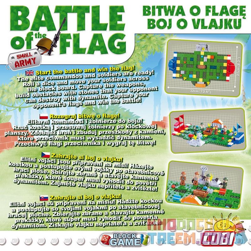 COBI 2970 non  TRẬN CHIẾN CỦA CÁC BIỂU NGỮ bộ đồ chơi xếp lắp ráp ghép mô hình Gear BATTLE OF THE FLAG Đồ Lắp Ghép 215 khối
