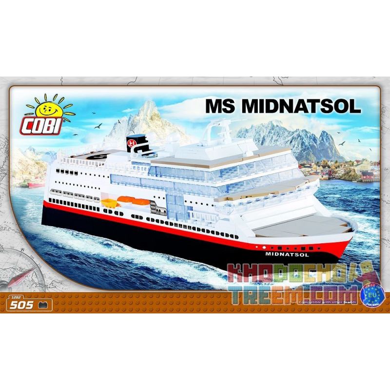 COBI 1282 non  MS MIDNATSOL. bộ đồ chơi xếp lắp ráp ghép mô hình 505 khối