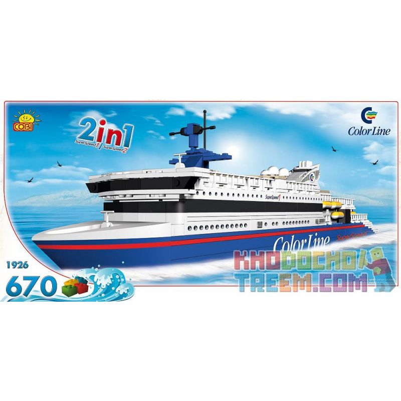 COBI 1926 non  DÒNG MÀU SUPERSPEED bộ đồ chơi xếp lắp ráp ghép mô hình COLOR LINE SUPERSPEED 670 khối