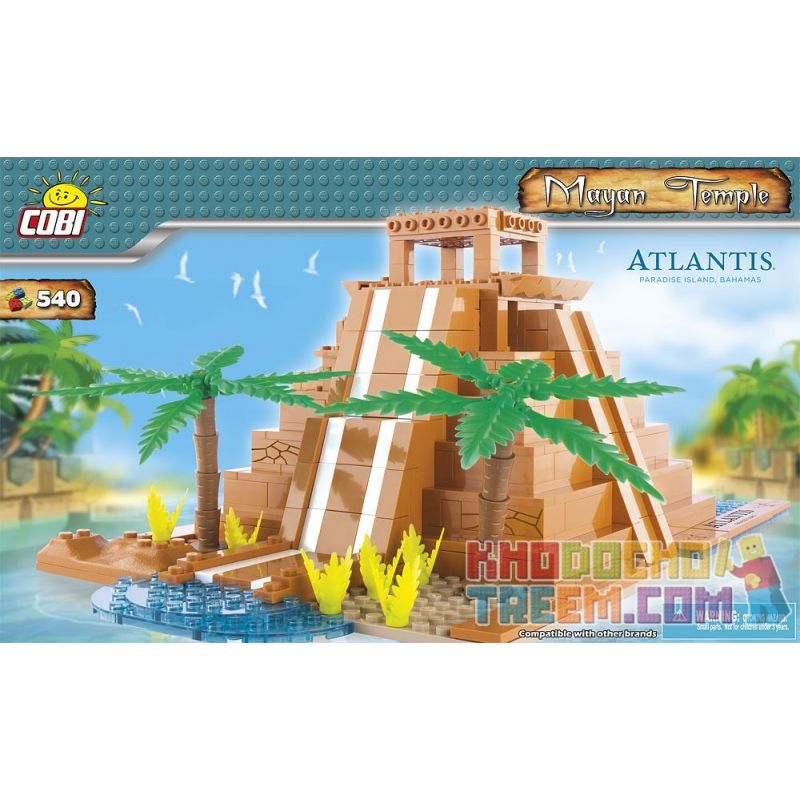 COBI 72300002 non  ĐỀN MAYA bộ đồ chơi xếp lắp ráp ghép mô hình MAYAN TEMPLE 540 khối