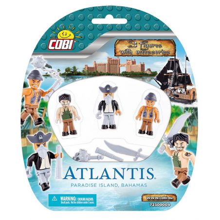COBI 72300004 non  CƯỚP BIỂN bộ đồ chơi xếp lắp ráp ghép mô hình Pirates Of The Caribbean PIRATES - 3 FIGURES WITH ACCESSORIES Cướp Biển Vùng Caribe