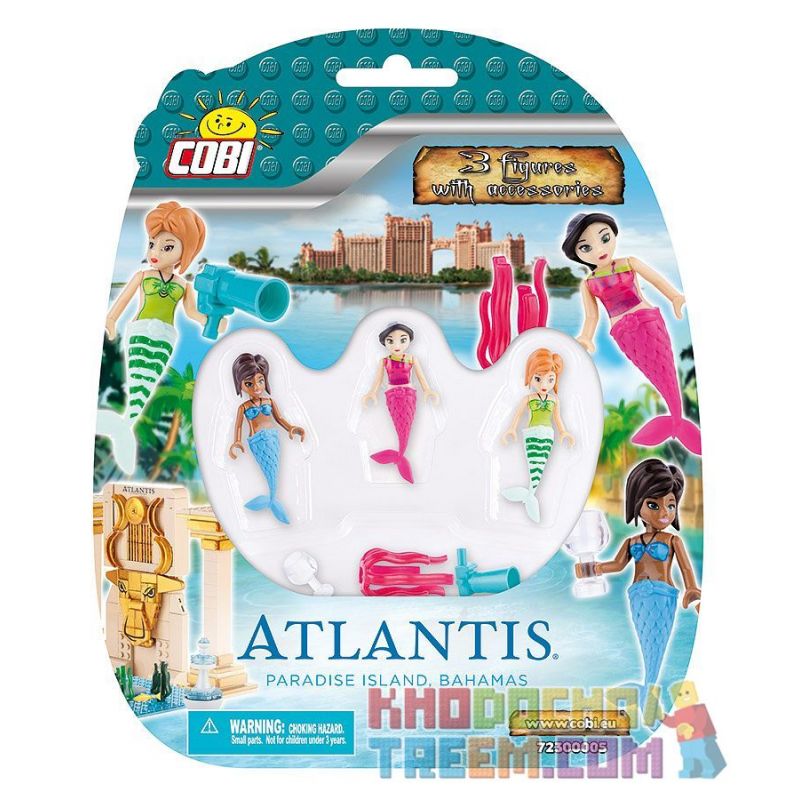 COBI 72300005 non  MỸ NHÂN NGƯ bộ đồ chơi xếp lắp ráp ghép mô hình Mermaid MERMAID - 3 FIGURES WITH ACCESSORIES Nàng Tiên Cá