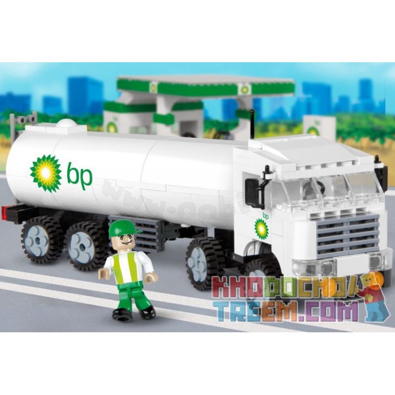 COBI BP-1971 1971 BP1971 non  XE BỒN bộ đồ chơi xếp lắp ráp ghép mô hình City FUEL TRUCK Thành Phố 173 khối