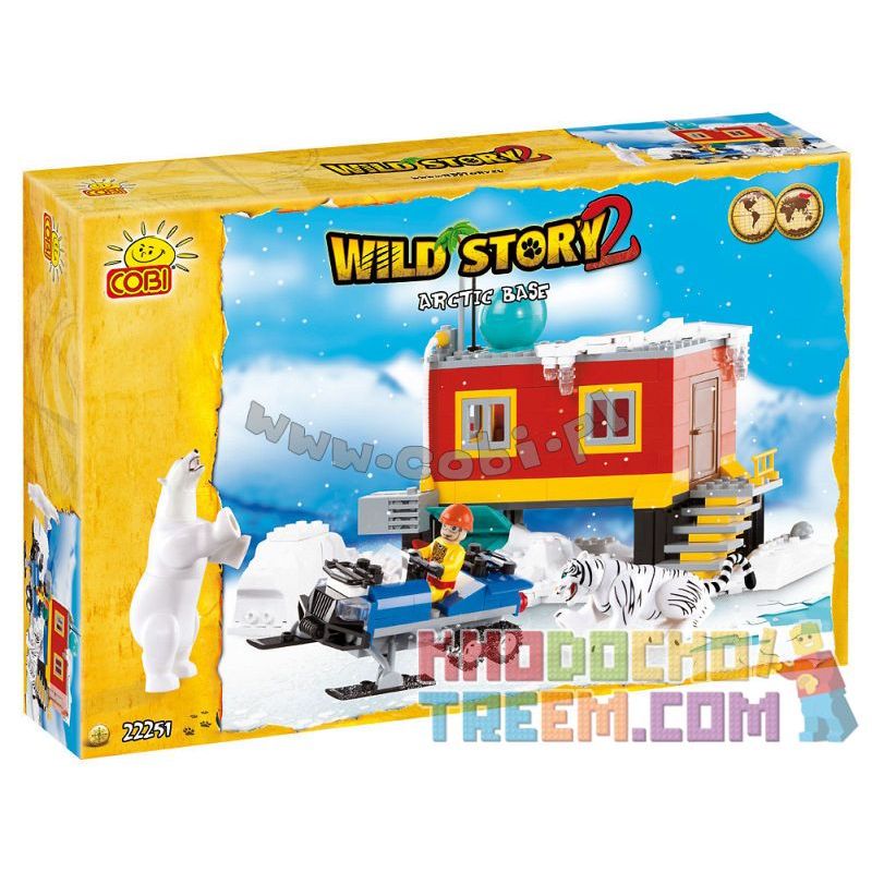 COBI 22251 non  CƠ SỞ BẮC CỰC bộ đồ chơi xếp lắp ráp ghép mô hình ARCTIC BASE 250 khối