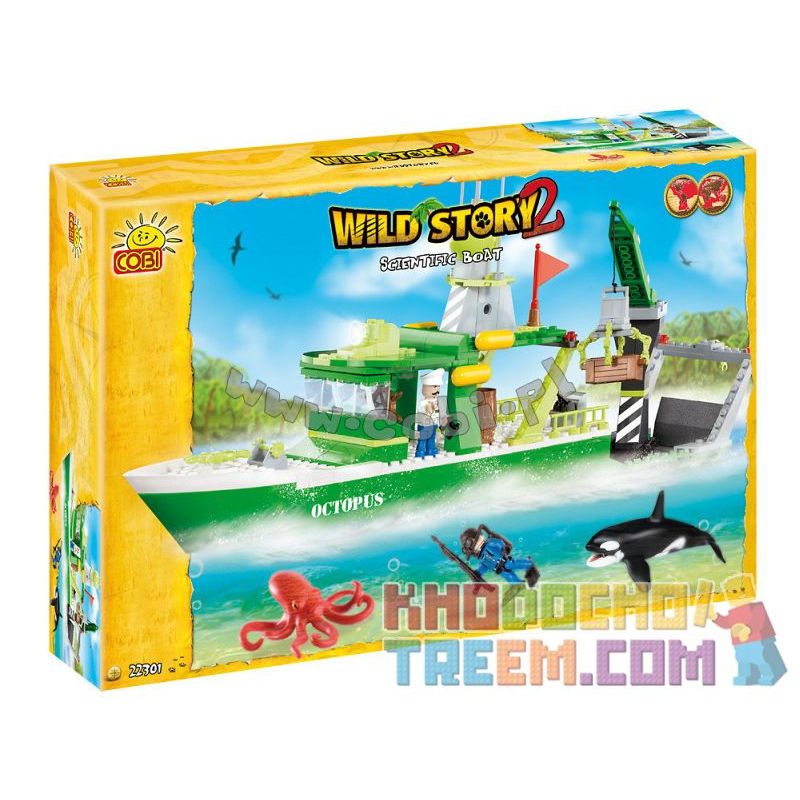 COBI 22301 non  TÀU NGHIÊN CỨU KHOA HỌC bộ đồ chơi xếp lắp ráp ghép mô hình SCIENTIFIC BOAT 300 khối