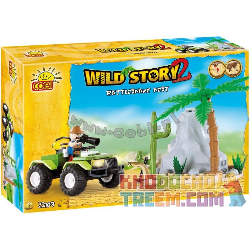 COBI 22103 non  TỔ CỦA RẮN CHUÔNG bộ đồ chơi xếp lắp ráp ghép mô hình RATTLESNAKE NEST 100 khối