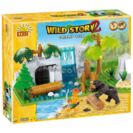COBI 22152 non  CON GẤU bộ đồ chơi xếp lắp ráp ghép mô hình GRIZZLY BEAR 150 khối