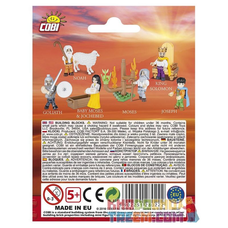 COBI 28022 non  VAI TRÒ TRONG KINH THÁNH bộ đồ chơi xếp lắp ráp ghép mô hình BIBLE CHARACTERS