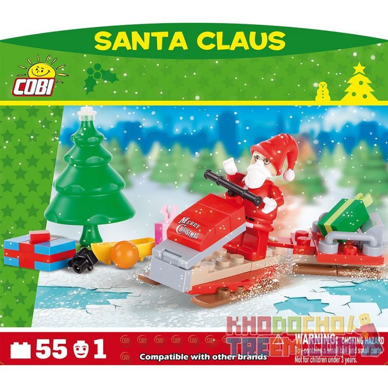 COBI 28018 non  ÔNG GIÀ NOEN bộ đồ chơi xếp lắp ráp ghép mô hình SANTA CLAUS 55 khối