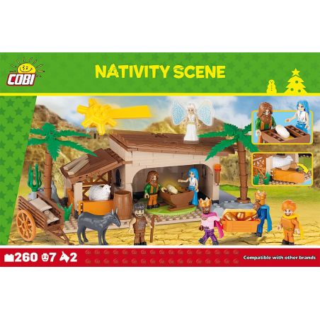 COBI 28025 non  CẢNH GIÁNG SINH (260 PHẦN) bộ đồ chơi xếp lắp ráp ghép mô hình NATIVITY SCENE 260 BLOCKS 260 khối