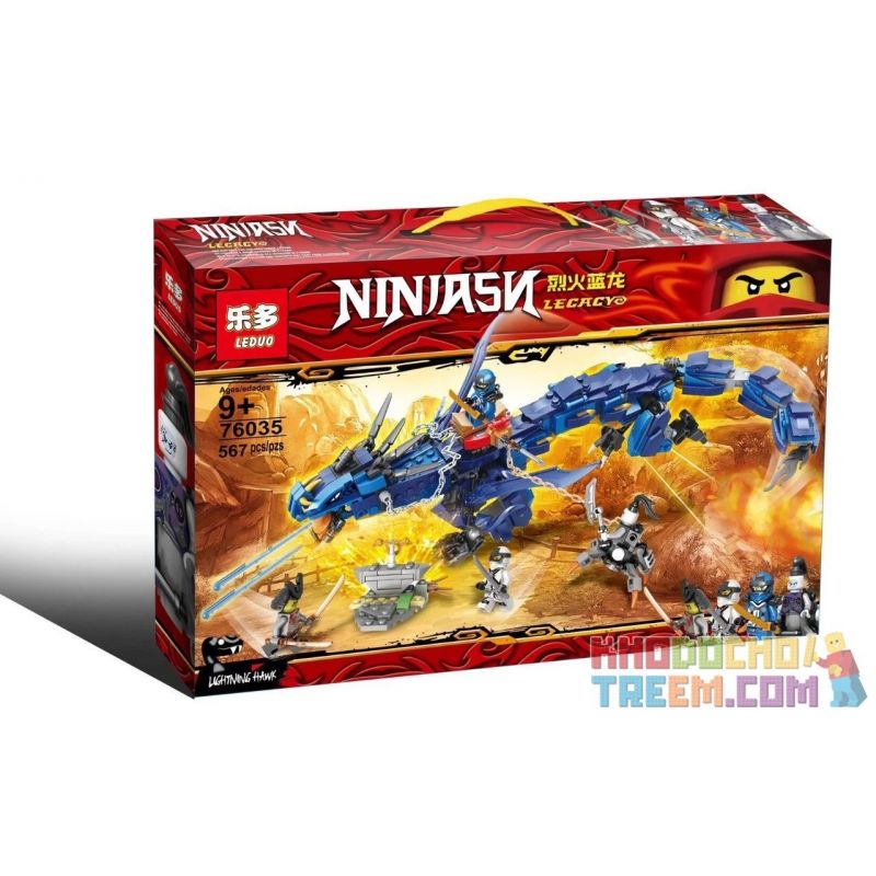 LEDUO 76035 non  PHANTOM NINJA BLUE DRAGON bộ đồ chơi xếp lắp ráp ghép mô hình The  Ninjago Movie NINJASN LECACY Ninja Lốc Xoáy 567 khối