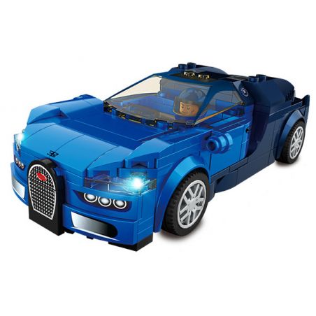 FORANGE FC1601 1601 non  BUGATTI CHIRON. bộ đồ chơi xếp lắp ráp ghép mô hình Racers RACING CLUB BUGATTI CHIRON Đua Tốc Độ 291 khối