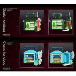 SHENZHEN RAEL ENTERTAINMENT 70001 SUPER 18K K116 non  6 TÚI XÁCH bộ đồ chơi xếp lắp ráp ghép mô hình Classic CLASSIC HANDBAG Cổ Điển 1985 khối