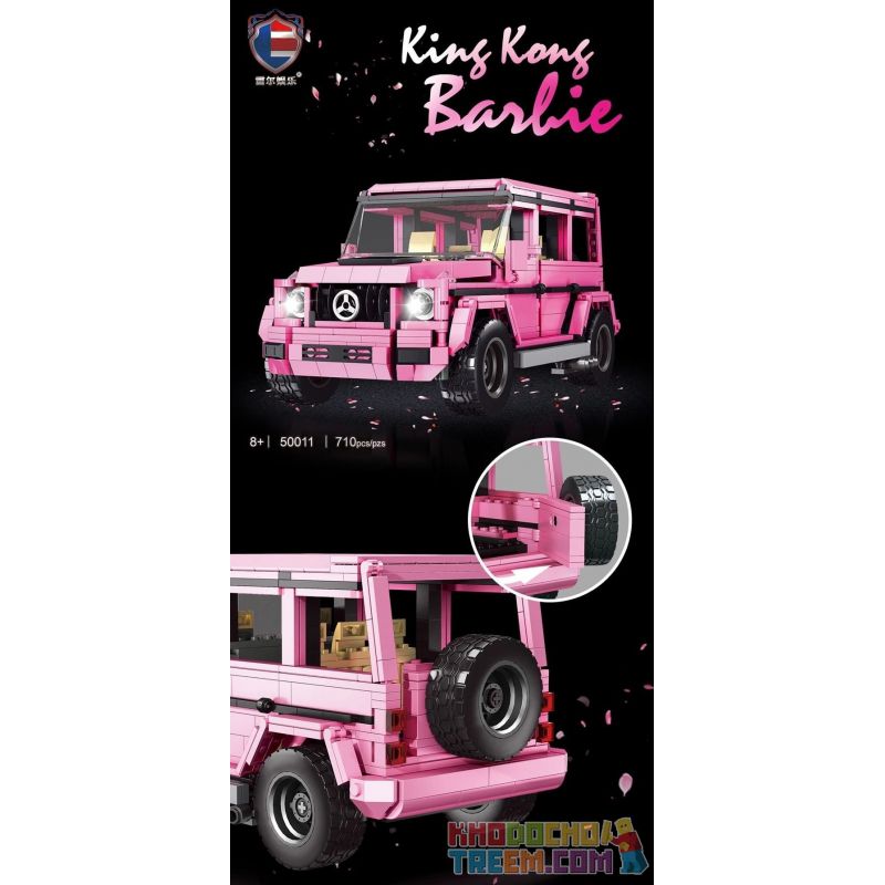 SHENZHEN RAEL ENTERTAINMENT 50011 non  KING GANGBAI G500. bộ đồ chơi xếp lắp ráp ghép mô hình Creator KING KONG BARBIE Sáng Tạo 710 khối