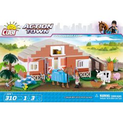 COBI 1875 non  TRANG TRẠI ĐỒNG QUÊ bộ đồ chơi xếp lắp ráp ghép mô hình City COUNTRYSIDE FARM Thành Phố 310 khối