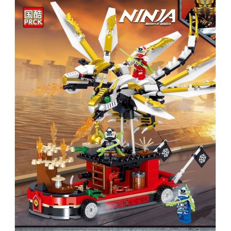 PRCK 61059 non  XE RỒNG DI ĐỘNG NINJA MA bộ đồ chơi xếp lắp ráp ghép mô hình The  Ninjago Movie NINJA MASTERS OF SPINJITZU Ninja Lốc Xoáy 461 khối