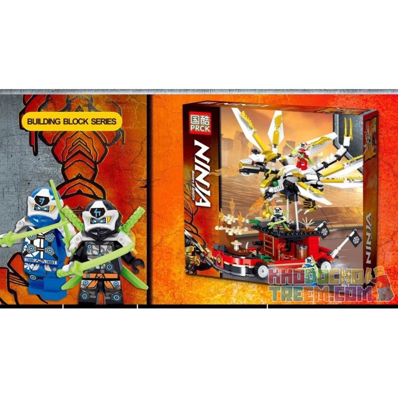 PRCK 61059 non  XE RỒNG DI ĐỘNG NINJA MA bộ đồ chơi xếp lắp ráp ghép mô hình The  Ninjago Movie NINJA MASTERS OF SPINJITZU Ninja Lốc Xoáy 461 khối