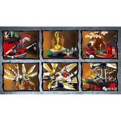 PRCK 61059 non  XE RỒNG DI ĐỘNG NINJA MA bộ đồ chơi xếp lắp ráp ghép mô hình The  Ninjago Movie NINJA MASTERS OF SPINJITZU Ninja Lốc Xoáy 461 khối