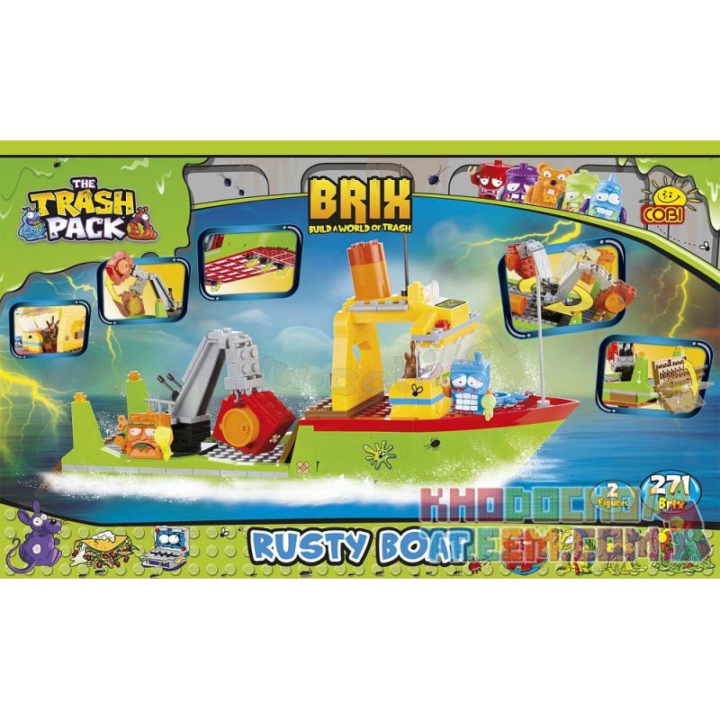 COBI 6263 non  THUYỀN RỈ SÉT bộ đồ chơi xếp lắp ráp ghép mô hình RUSTY BOAT 271 khối