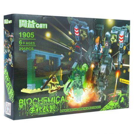 CAYI 1905 non  ÁO GIÁP NẶNG bộ đồ chơi xếp lắp ráp ghép mô hình Biochemical Policeman Cảnh Sát Chống Vũ Khí Hóa Học 295 khối