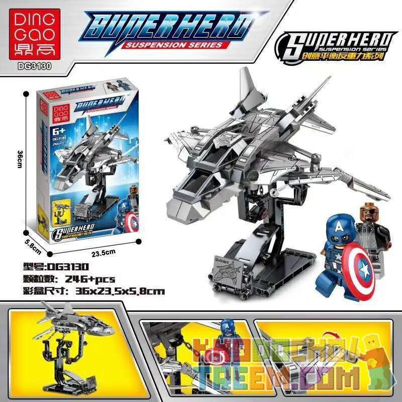 DINGGAO DG3130 3130 non  NHỮNG NGƯỜI BÁO THÙ bộ đồ chơi xếp lắp ráp ghép mô hình Minecraft SUPER HEROE SUSPENSON Game Xây Dựng 246 khối